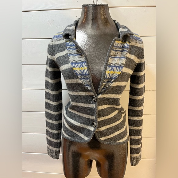ESPRIT – Wool Blend Striped Cardigan (XS) - Picture 8 of 10